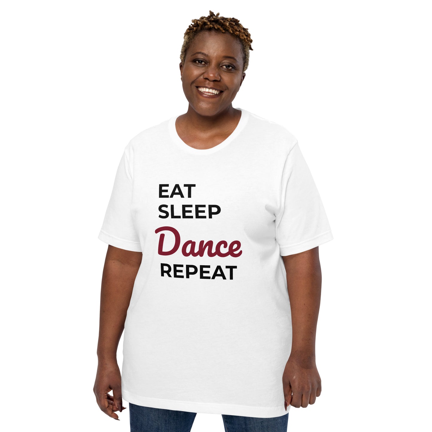 Yes!  Eat Sleep Dance Deep Red Unisex t-shirt